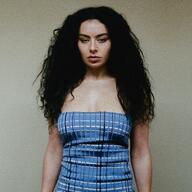 blue_clothes celebrity charli_xcx dress plaid woman womenswear