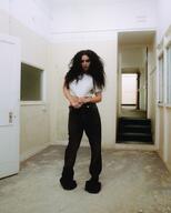 black_clothes black_jeans celebrity charli_xcx crop_top jeans white_clothes woman womenswear